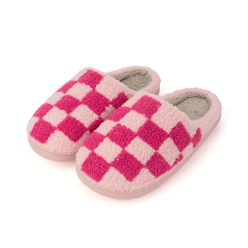 Pink Checker Slippers