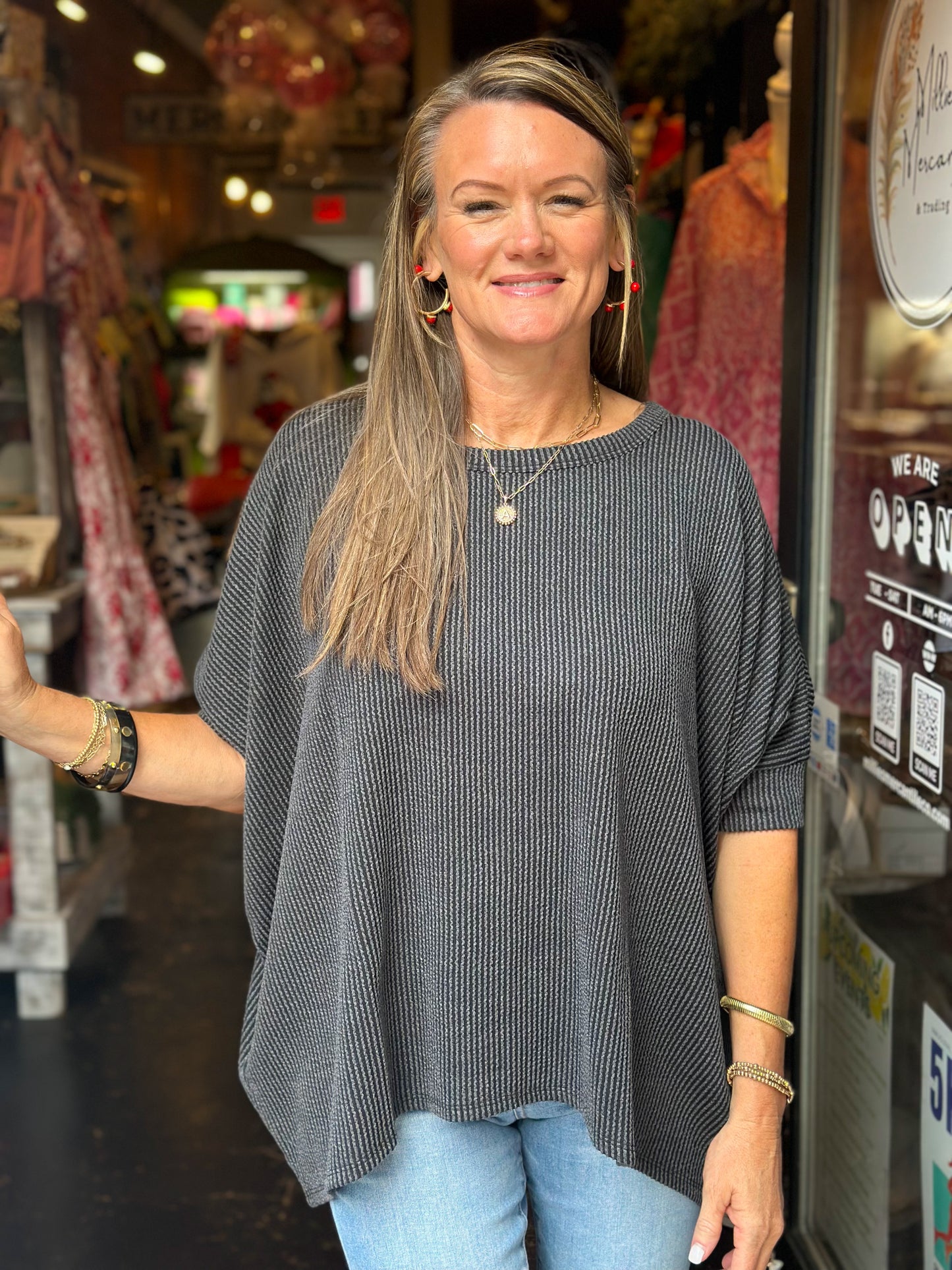 Sic ‘Em Ribbed Top (Black)