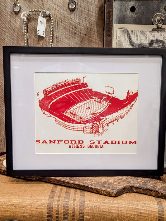 Sanford stadium framed print