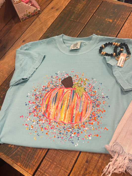 Splatter Pumpkin Bow Tee
