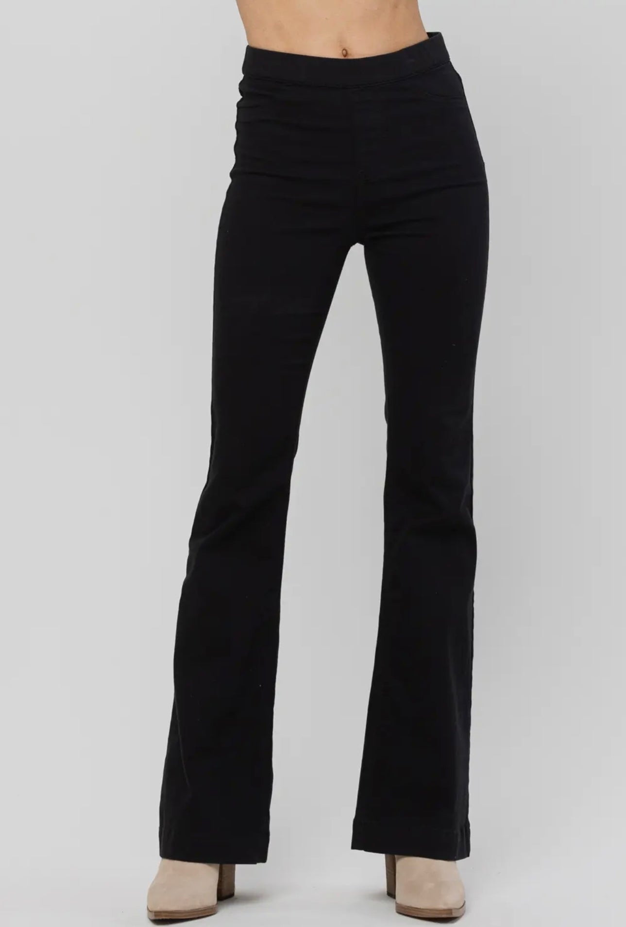 Sasha Pull On Flares (Black)