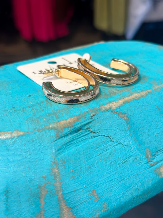 Leopard Teardrop Hoops