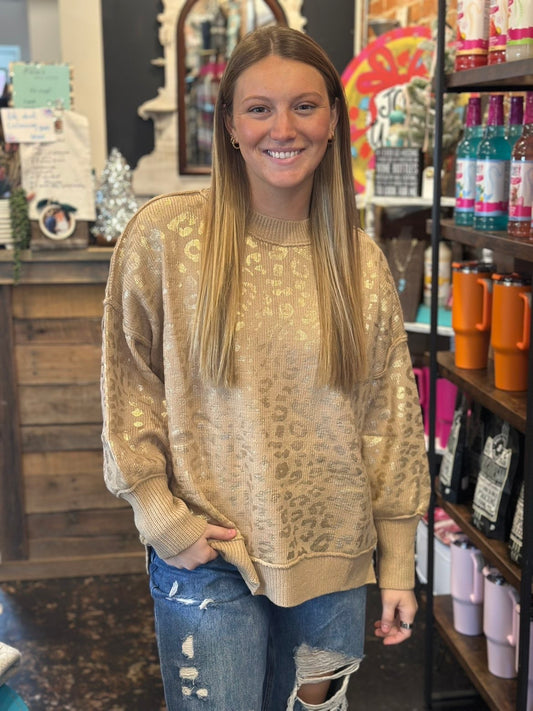 Golden Leopard Sweater