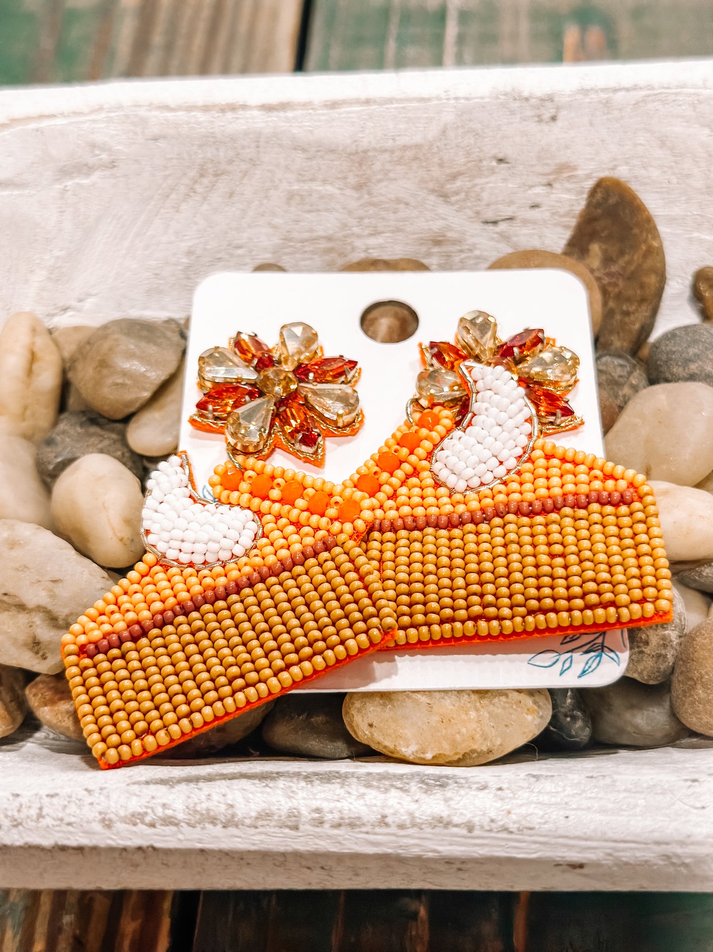 Pumpkin Pie Beaded Earrings