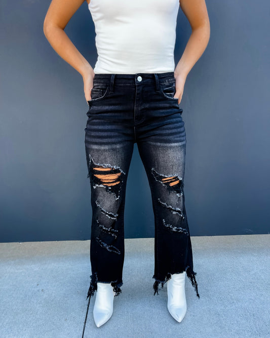 Urban Distressed Jeans in black