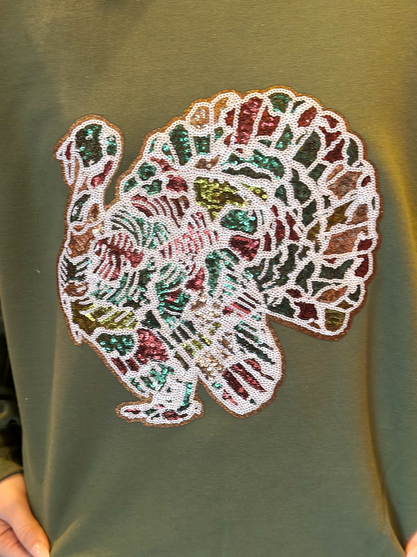 Sequin Turkey Sweatshirt