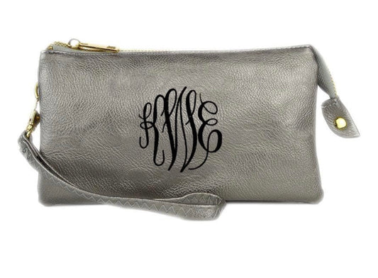Gabbie Zippered Clutch (silver)