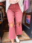 Lola Distressed Jeans (Cabernet)