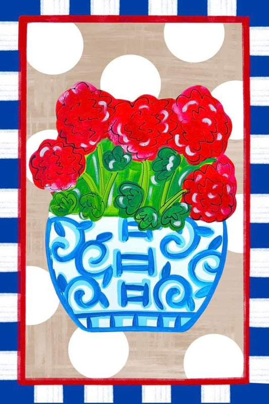 Chinoiserie Floral Garden Flag