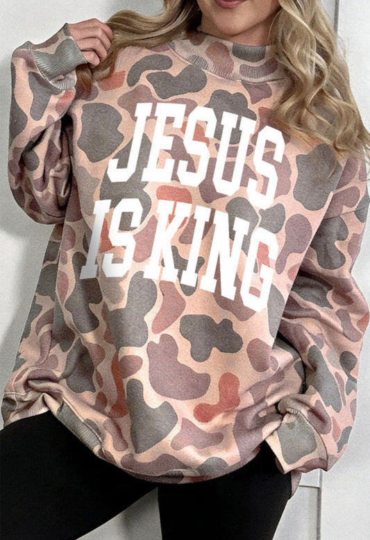 Jesus Camo Mock Neck Sweatshirt