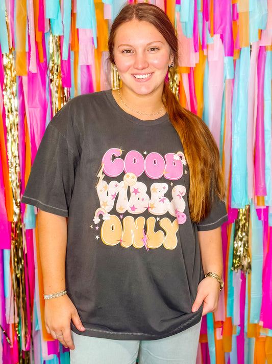 Good Vibes Only Oversized Tee