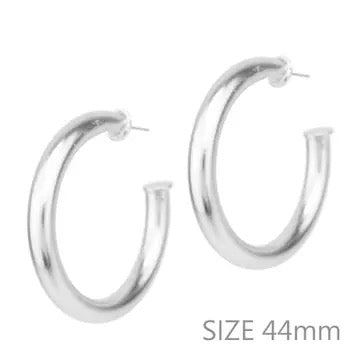 Serena Silver Hoops