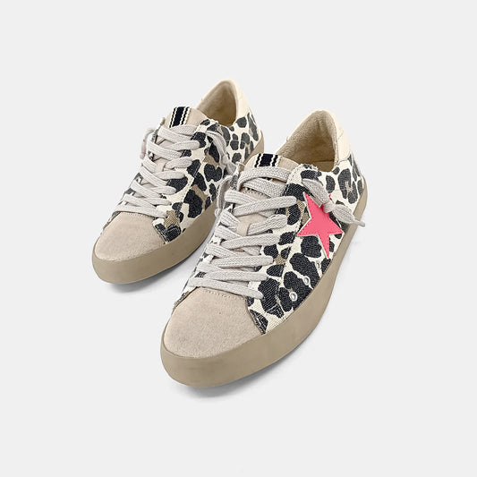 Paula Shu Shop Distressed Leopard Sneakers