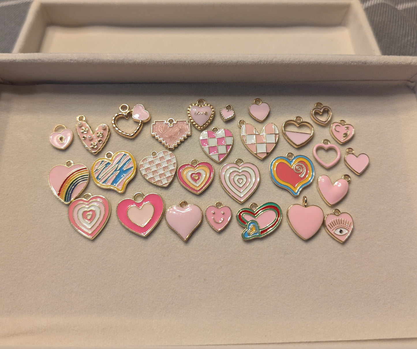 Pink Hearts Charm