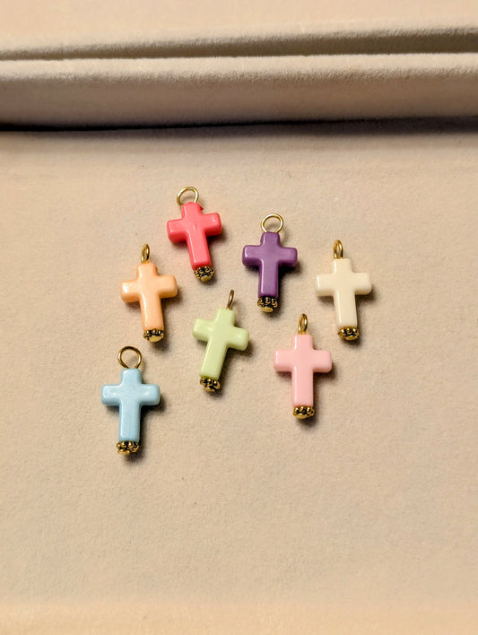 Colorful Cross Charm