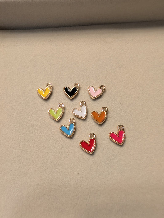 Sideways Mini Hearts Charm