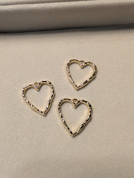 Hammered Heart Charm