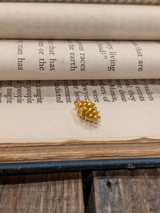 Gold Pinecone Charm