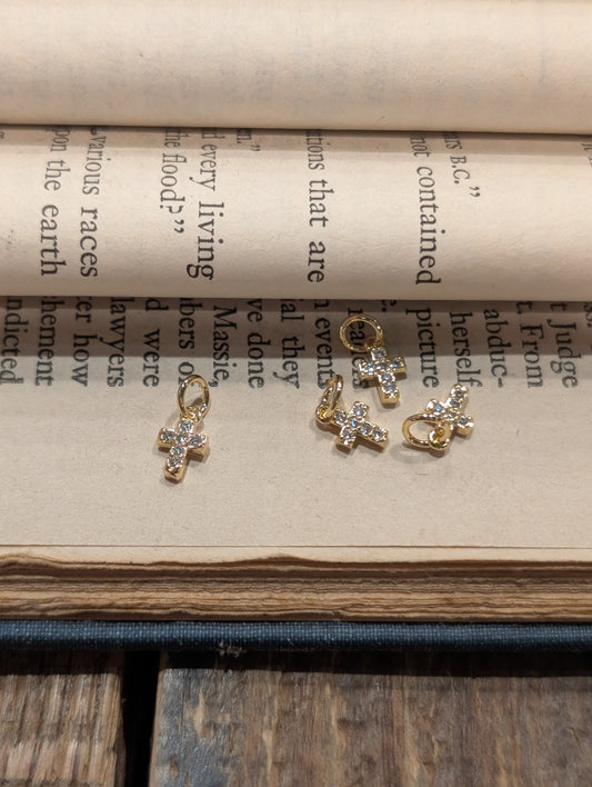 Diamond Cross Charm