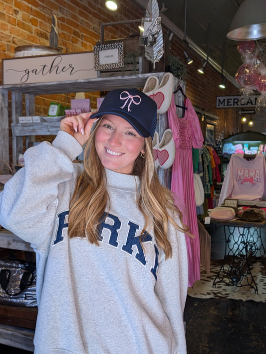 Navy Bow Trucker Hat