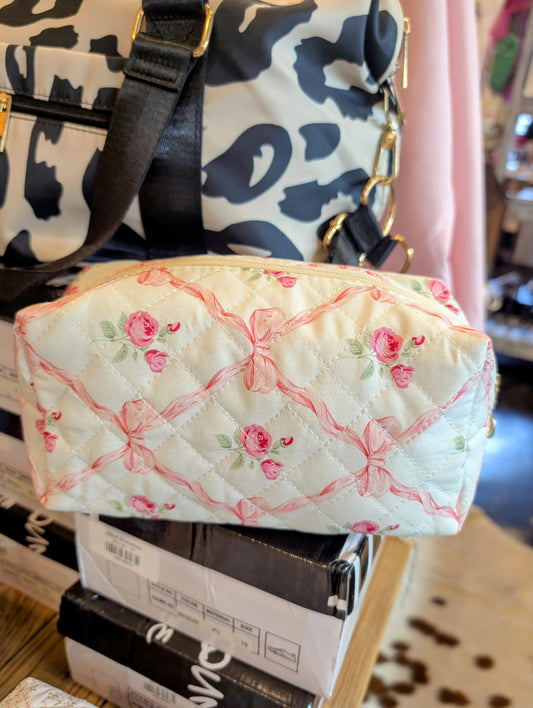 Atleigh Pink Bow Pouch