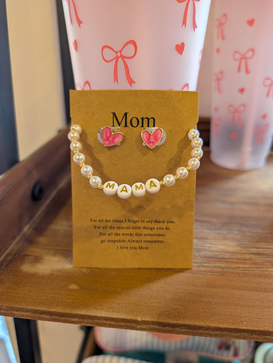 Mama Bracelet/earring set