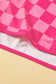 Rose Checkered Drawstring Elastic Waist Casual Shorts