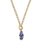 Annabeth Chinoiserie T-Bar Necklace in Blue & White