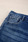 Dirty blue Plus Size High Waist Side Slits Flare Jeans