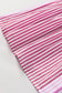 Pink Stripe Striped Patchwork Ruffled Hem Button up Shirt