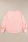 Gossamer Pink Studded Star Graphic Oversized Long Sleeve Top