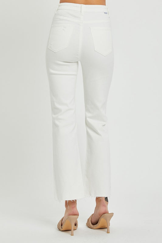 RISEN Full Size High Rise Button Fly Straight Ankle Jeans