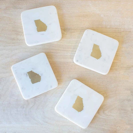 Marble & Brass Georgia Coaster Set