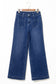 Sail Blue Wide Leg Pocketed High Waist Jeans