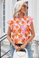 Printed Round Neck Cap Sleeve Blouse