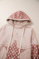 Delicacy Floral Patchwork Star Pattern Drawstring Hoodie