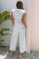 Sail Blue Casual Wide Leg 2pcs Pants Set