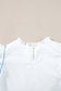 White Embroidered Ruffled Sleeve Frilled Collar Blouse