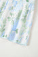 Sky Blue Floral Contrast Edge Layered Short Sleeve Mini Dress