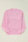 Pink Merry & Bright Pop Up Letter Waffle Knit Sweater