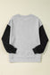 Gray Two Tone Patchwork Drop Shoulder Pullover Sweatshirt