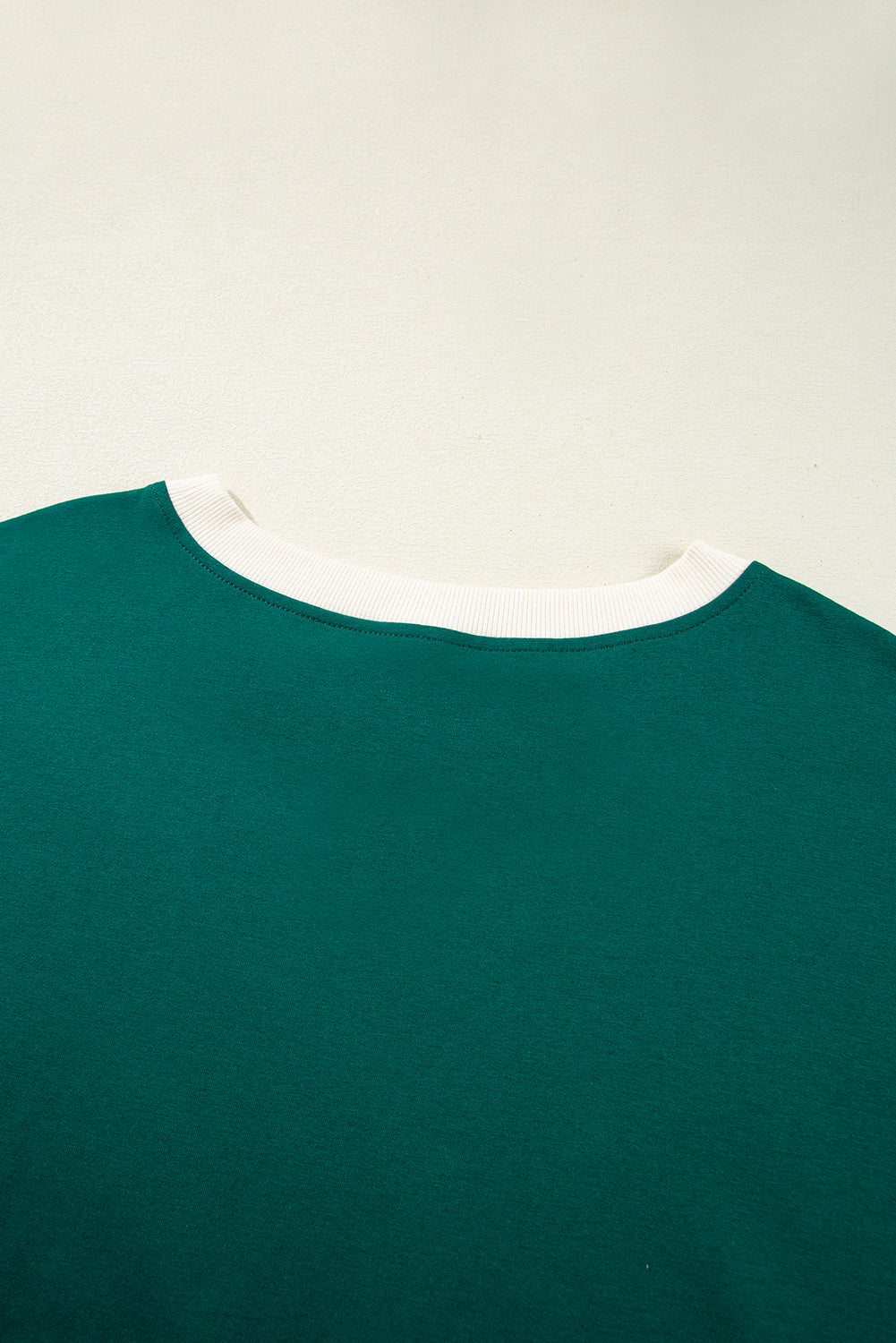 Evergreen Plus Size Contrast Trim T Shirt and Skirt Two Piece Set