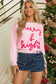 Pink Merry & Bright Pop Up Letter Waffle Knit Sweater