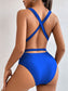 Tied Crisscross Wide Strap One-Piece Swimwear