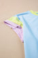 Sky Blue Color Block Detail Casual Two-piece Outfit
