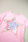 Pink Star Patchwork Loose T-shirt