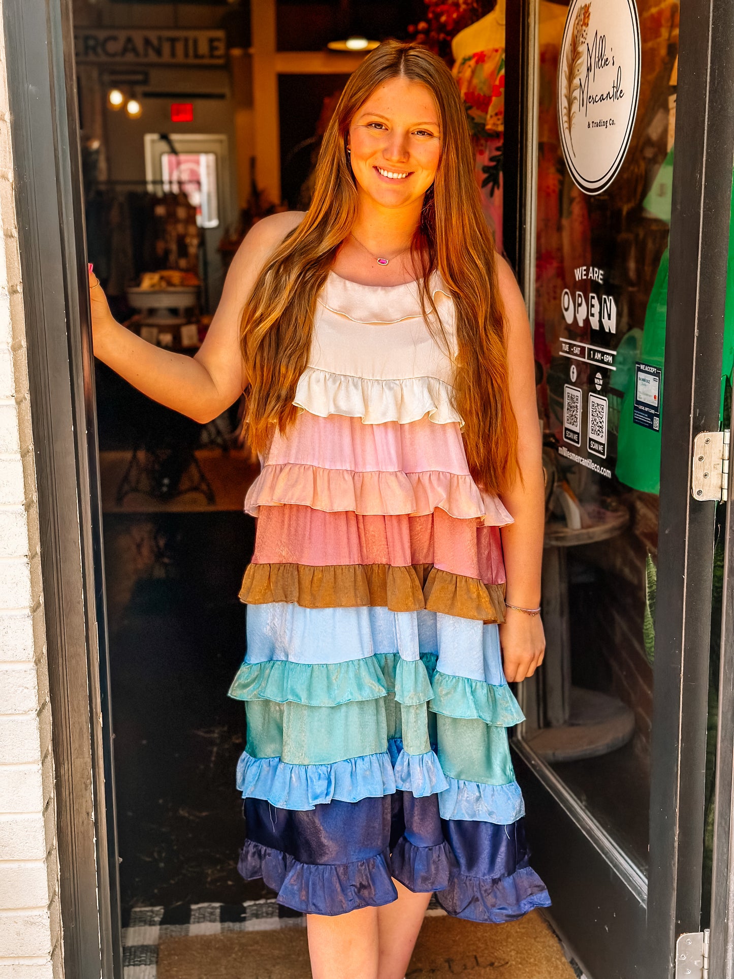 Rainbow Tiered Dress