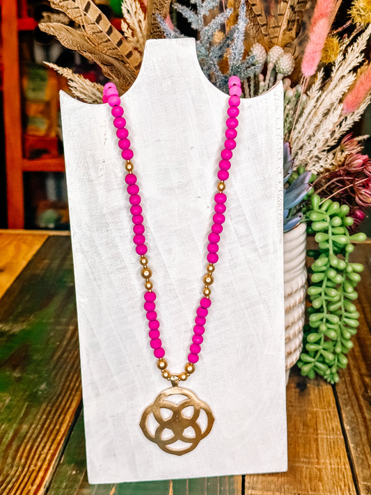 Fuchsia Frannie Necklace