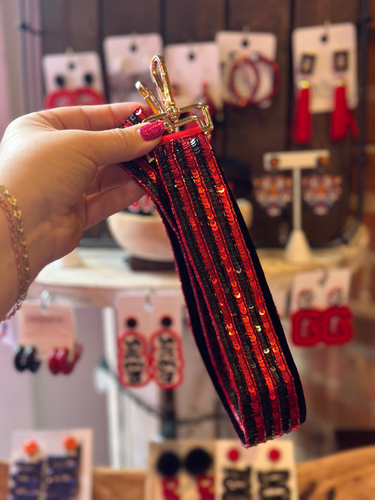 Stripey Sequin Bag Strap