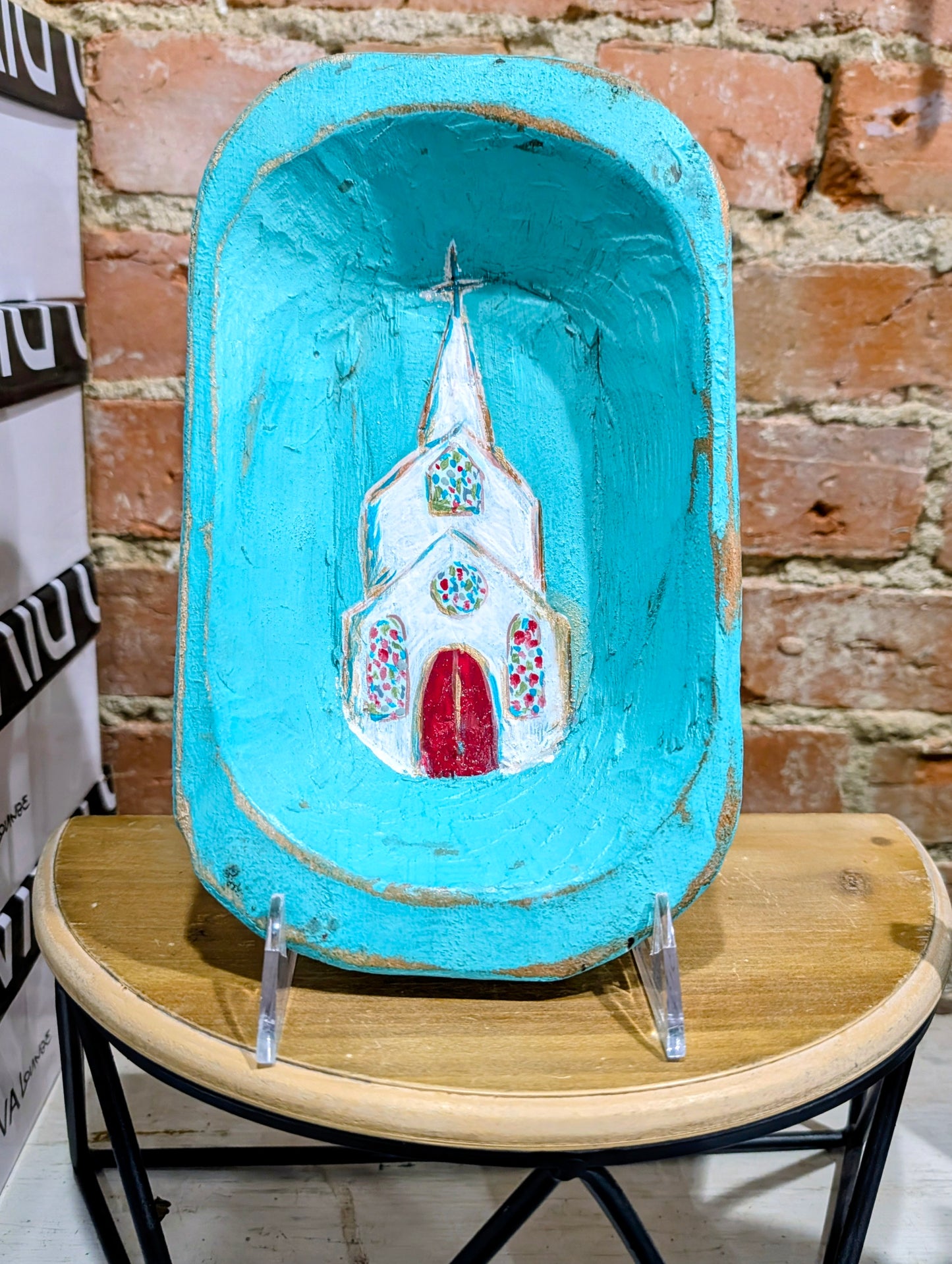 Teal Church Dough Bowl